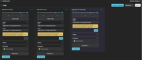 Open source intercom system for live broadcast production